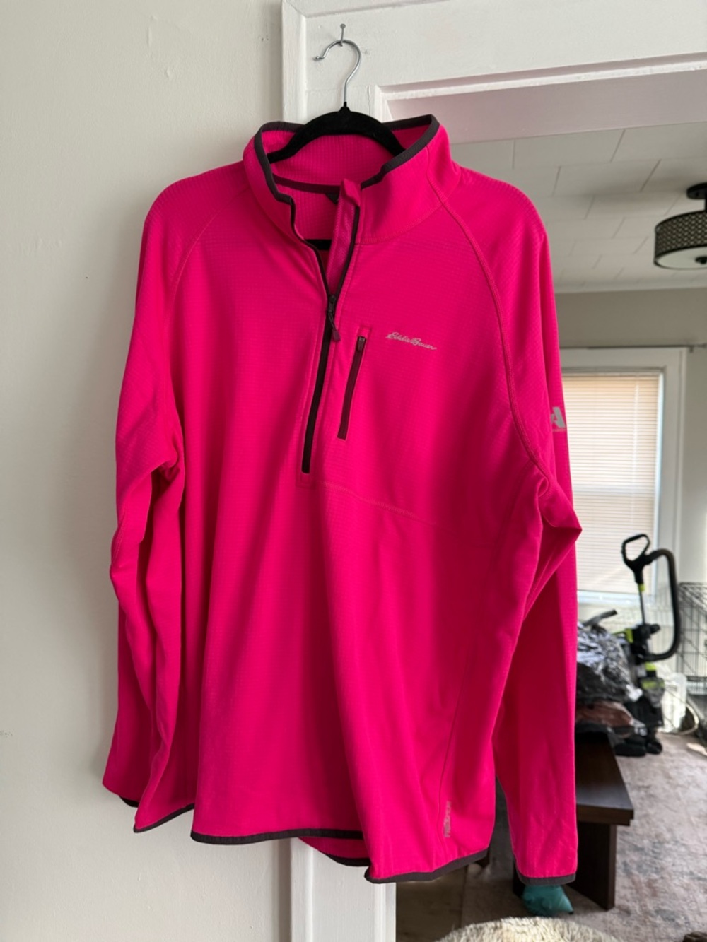 Eddie Bauer Bright Pink Women's 3X Quarter-Zip Pullover